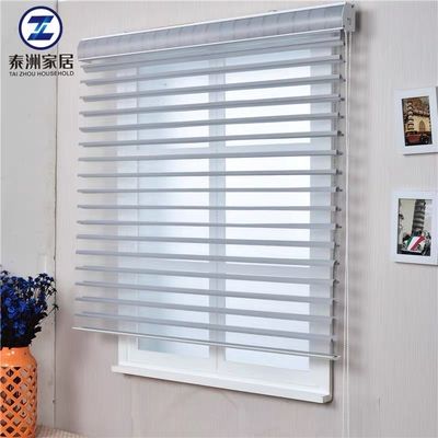 ستائر النوافذ الذكية الشفافة من Sun Shade بنمط شانغريLa للحصول على تظليل كامل للضوء