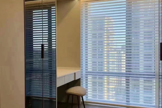 غرفة النوم الذكية شانغري La Curtains Horizontal Pattern Ployester Material