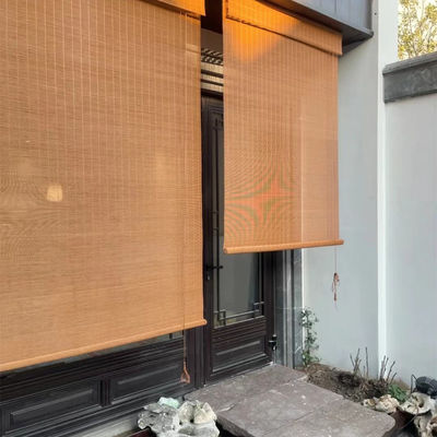 المقهى Office Bamboo Roll Up Sun Shades ، ستائر رول الخيزران للشرفة