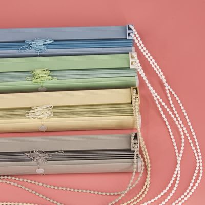 ستائر نافذة مكتبية مسطحة ، ستائر ألمنيوم تحكم يدوي