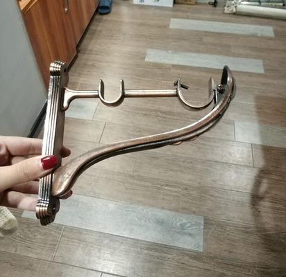 حامل ستارة نحاسية برونزية معدنية 28/19 ملم ستارة مزدوجة قضيب ستارة إكسسوارات