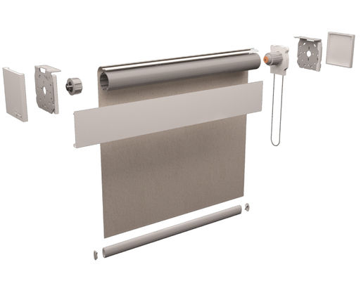 ستائر نوافذ ذكية ليلية نهارية بطبقة مزدوجة بنمط حمار وحشي مع تحكم ذكي