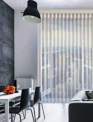 Soft Yarn Dream Curtain Window الستائر الرأسية بلون واحد ستارة شبه أعمى