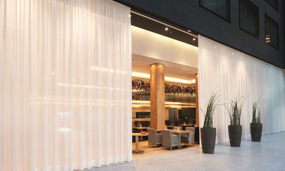 Soft Yarn Dream Curtain Window الستائر الرأسية بلون واحد ستارة شبه أعمى