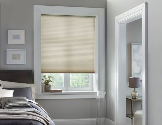 ستائر غير مثقبة على شكل قرص العسل ، ستائر نوافذ 25 ملم بليد