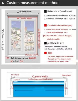 ستائر النافذة البندقية: تقليل الأشعة فوق البنفسجية، كفاءة الطاقة، طول قابل للتعديل